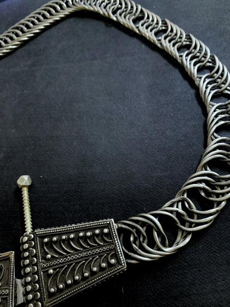 Vintage Silver Waistbelt from Karnataka