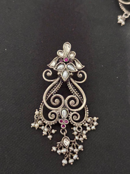 Silver Scrollwork Earrings
