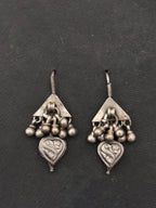 Vintage Silver Etched Earrings
