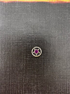 Silver Red Round Nosepin