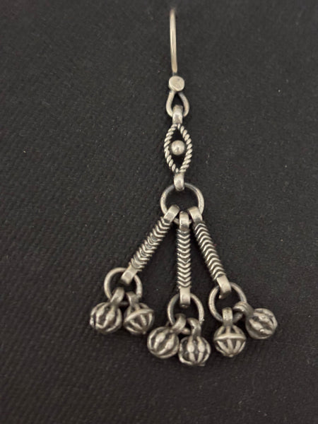 Silver Three Dangler Earrings