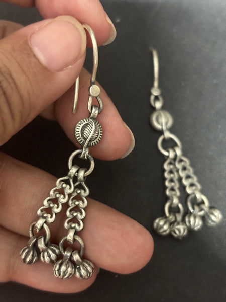 Silver Double Dangler Earrings