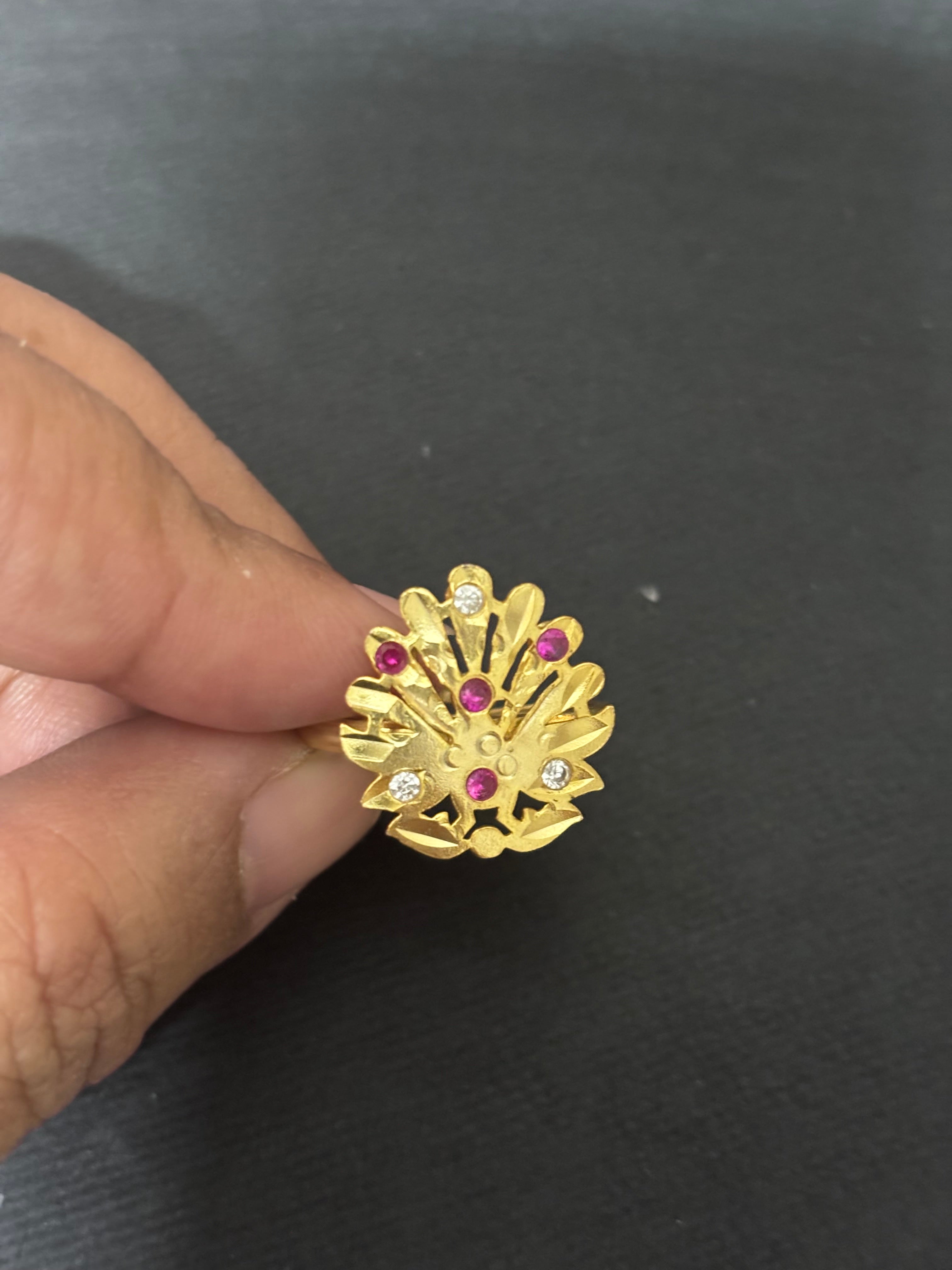 Gold Plated Silver Finger Ring