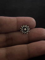 Silver Sunburst Flower Nosepin