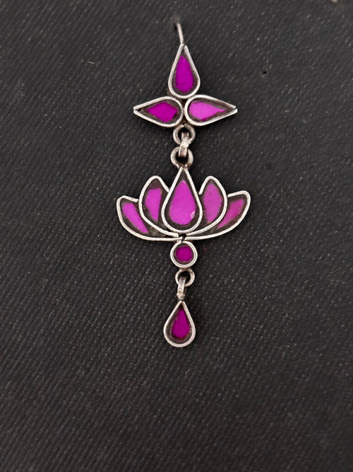 Electric Magenta Glass Earrings