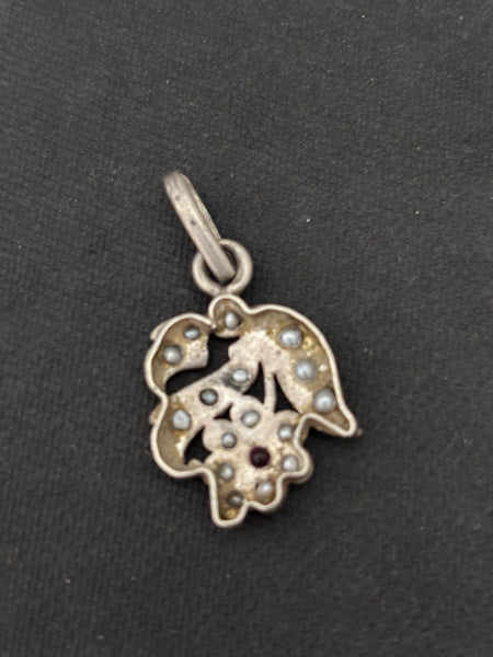 Vintage Silver Flower Pendant