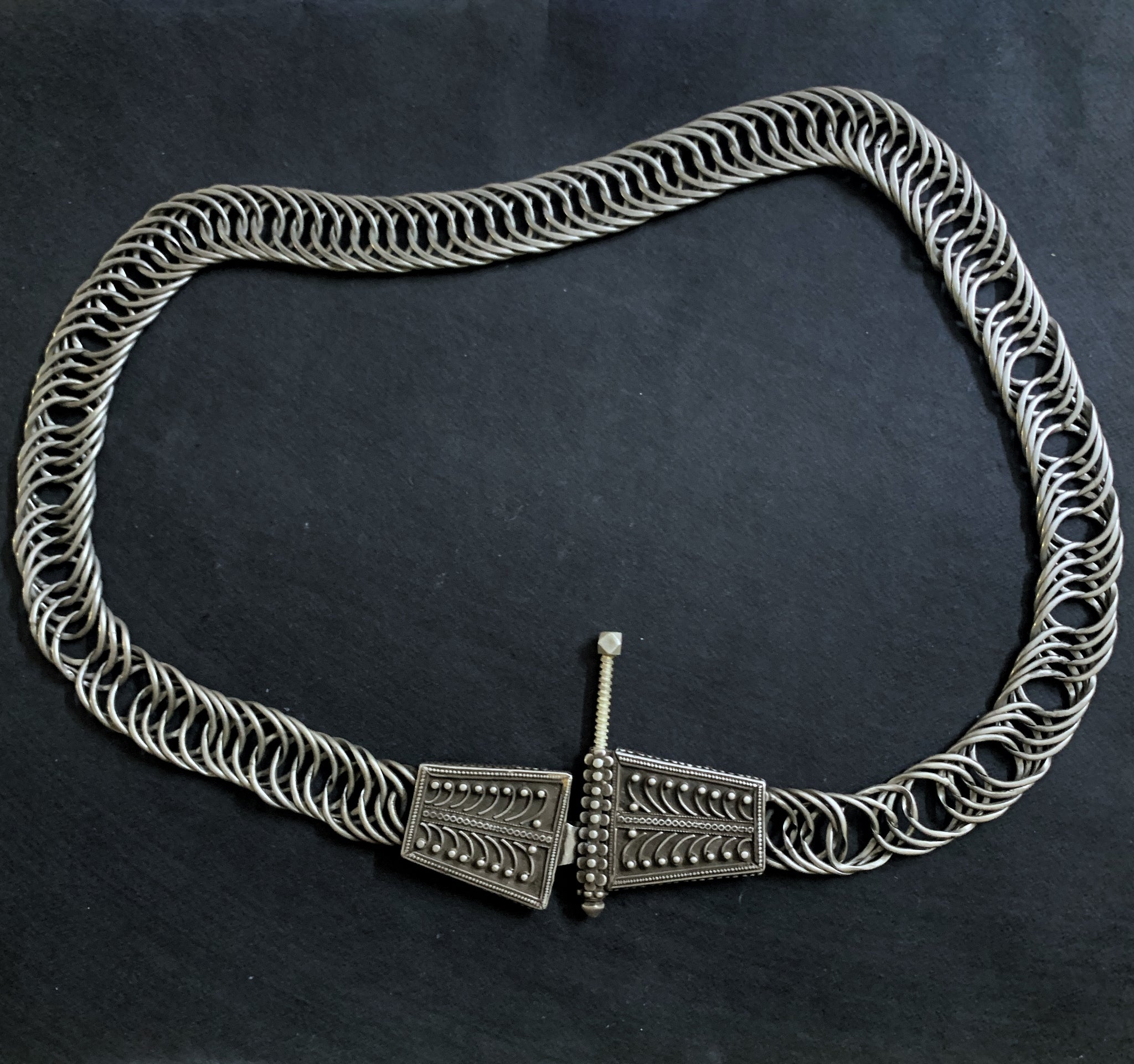 Vintage Silver Waistbelt from Karnataka