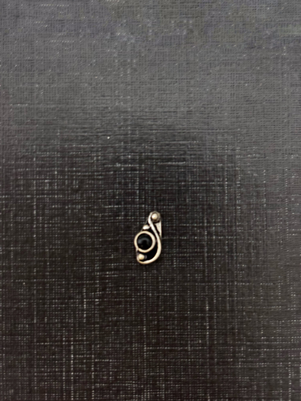 Silver Single Stone Curve Nosepin