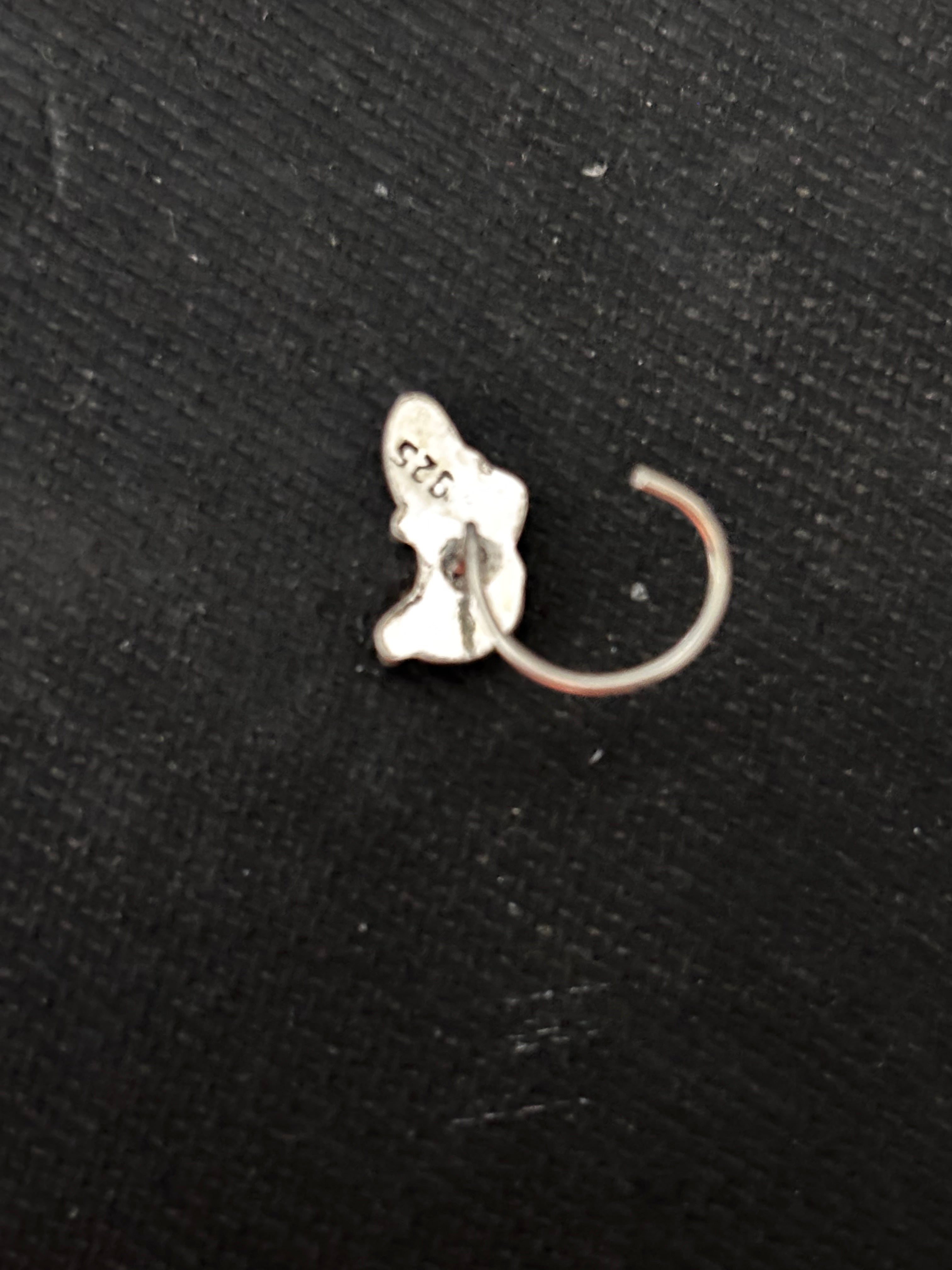 Three Stone Silver Nosepin