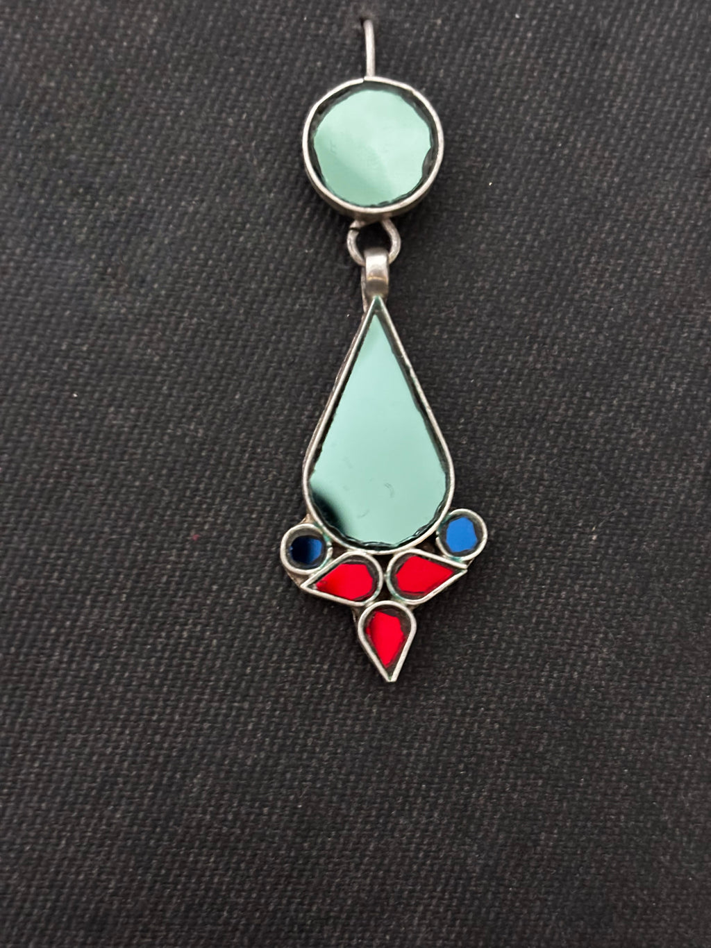 Aqua Green Glass Earrings