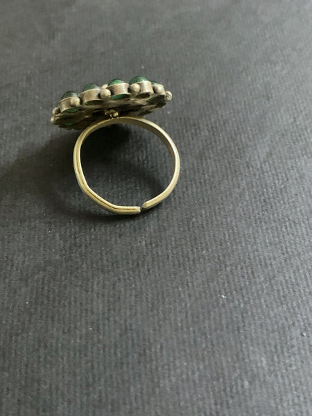 Green Spinel Finger Ring