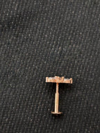 Silver Goldplated 3 Stone Nosepin