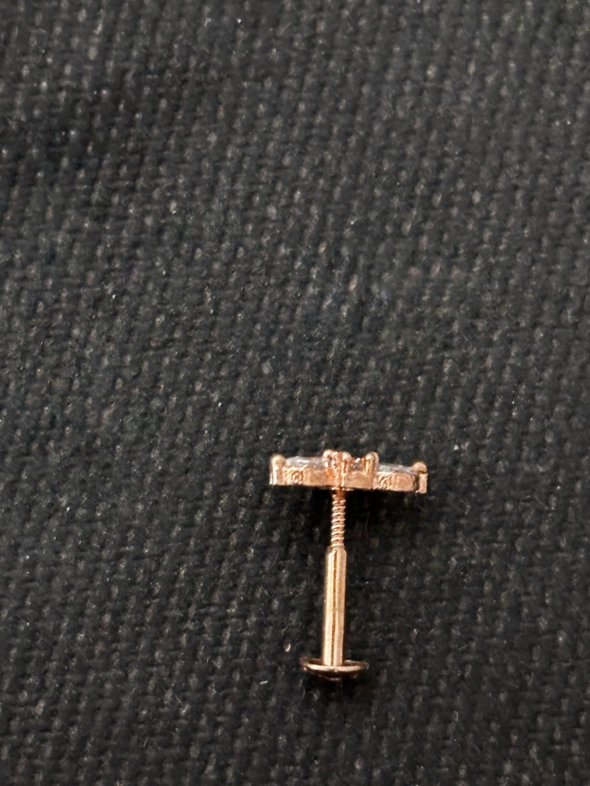Silver Goldplated 3 Stone Nosepin