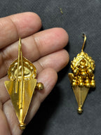Silver Gold Plated Peepal Patti Earrings