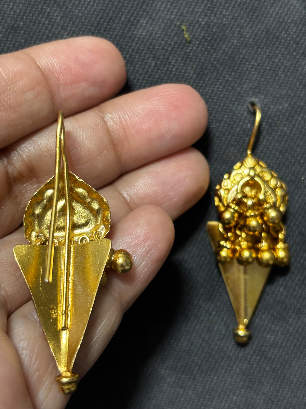 Silver Gold Plated Peepal Patti Earrings