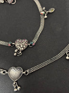 Silver Retro Anklet