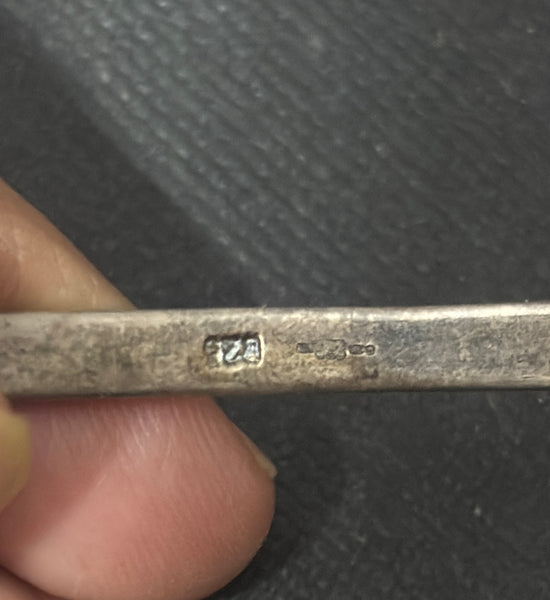 Amethyst Silver Bangle