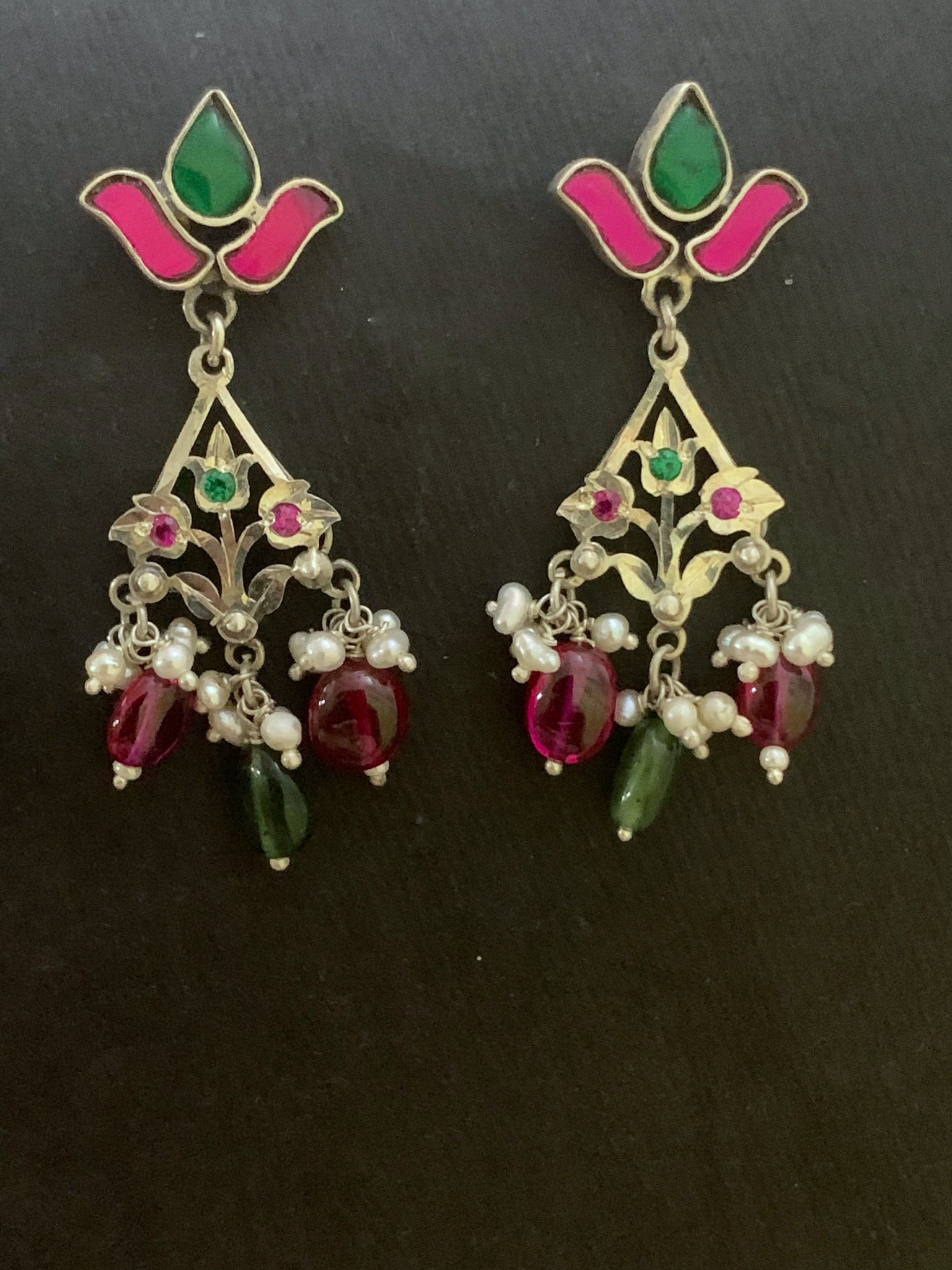 Jadau and Chilai work Earrings