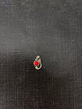Silver Single Stone Curve Nosepin
