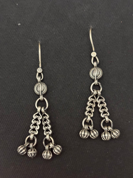 Silver Double Dangler Earrings