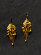 Silver Gold Plated Peepal Patti Earrings