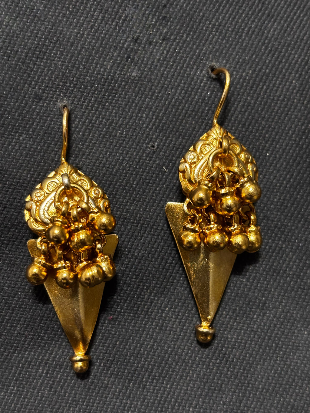 Silver Gold Plated Peepal Patti Earrings