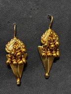 Silver Gold Plated Peepal Patti Earrings
