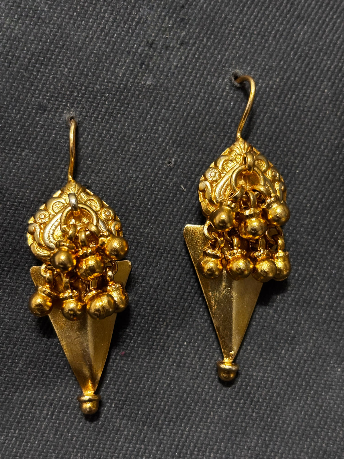 Silver Gold Plated Peepal Patti Earrings