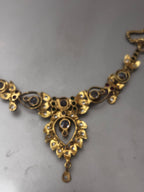 Silver vintage Neckpiece with Semi Precious stones