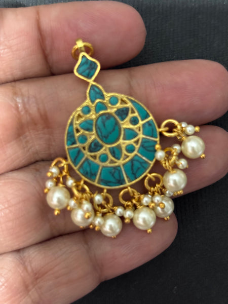 Gold Plated Silver Turquoise Pendant