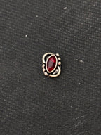 Red Silver Nosepin