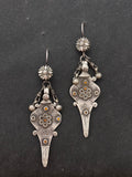 Vintage Silver Grooming Tool Earrings