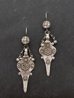 Vintage Silver Grooming Tool Earrings