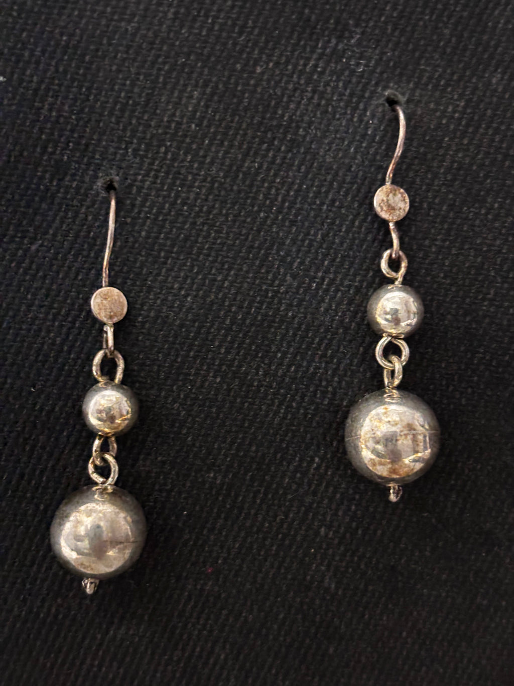 Silver Ball Danglers