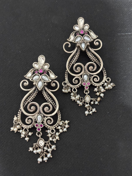Silver Scrollwork Earrings