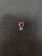 Dot With Flower Silver Nosepins