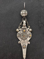 Vintage Silver Grooming Tool Earrings