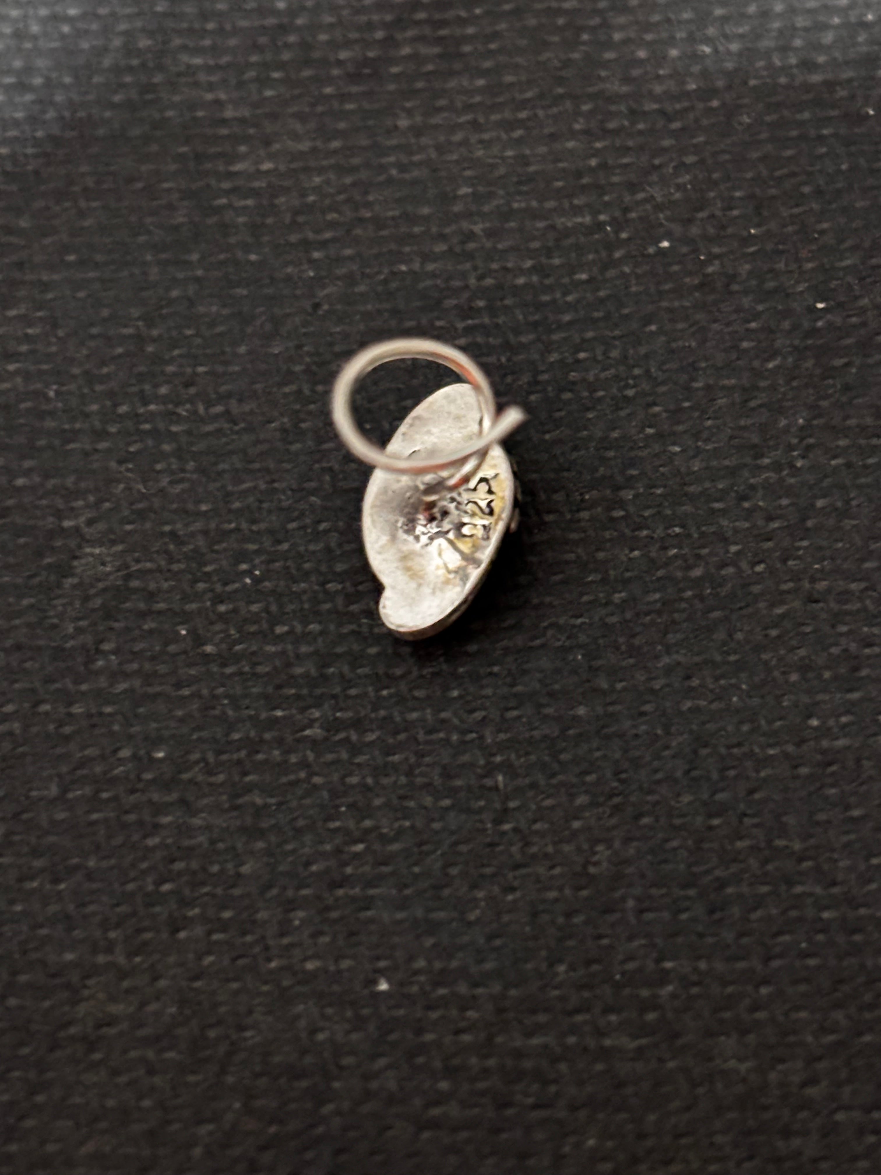 Elongated Single Stone Silver Nosepin
