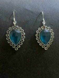 Fluorite With Crystal Earrings