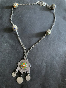 Vintage Moroccan Silver Assembled Necklace