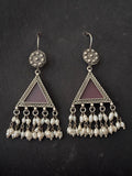 Light Pink Silver Earrings