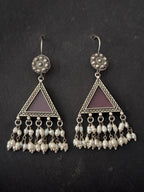 Light Pink Silver Earrings
