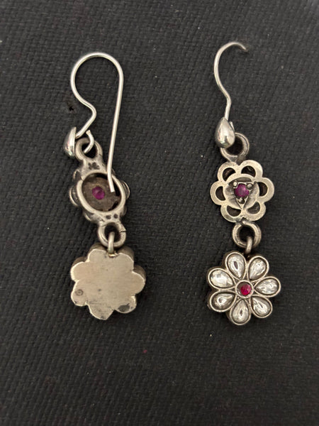 Silver Assembled Kundan Earrings