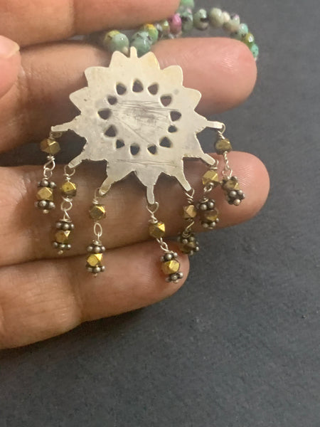 Vintage Silver Kundan Pendant