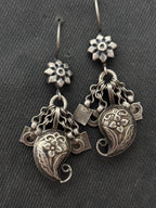 Vintage Silver Paisley Earrings