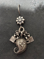 Vintage Silver Paisley Earrings