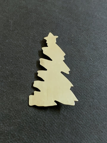 Silver Pine Tree Brooch