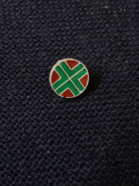 Maroon and Green Enamel Nosepin