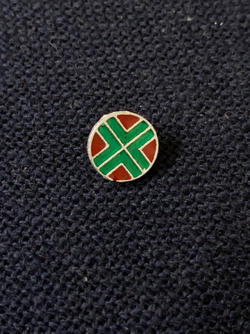 Maroon and Green Enamel Nosepin