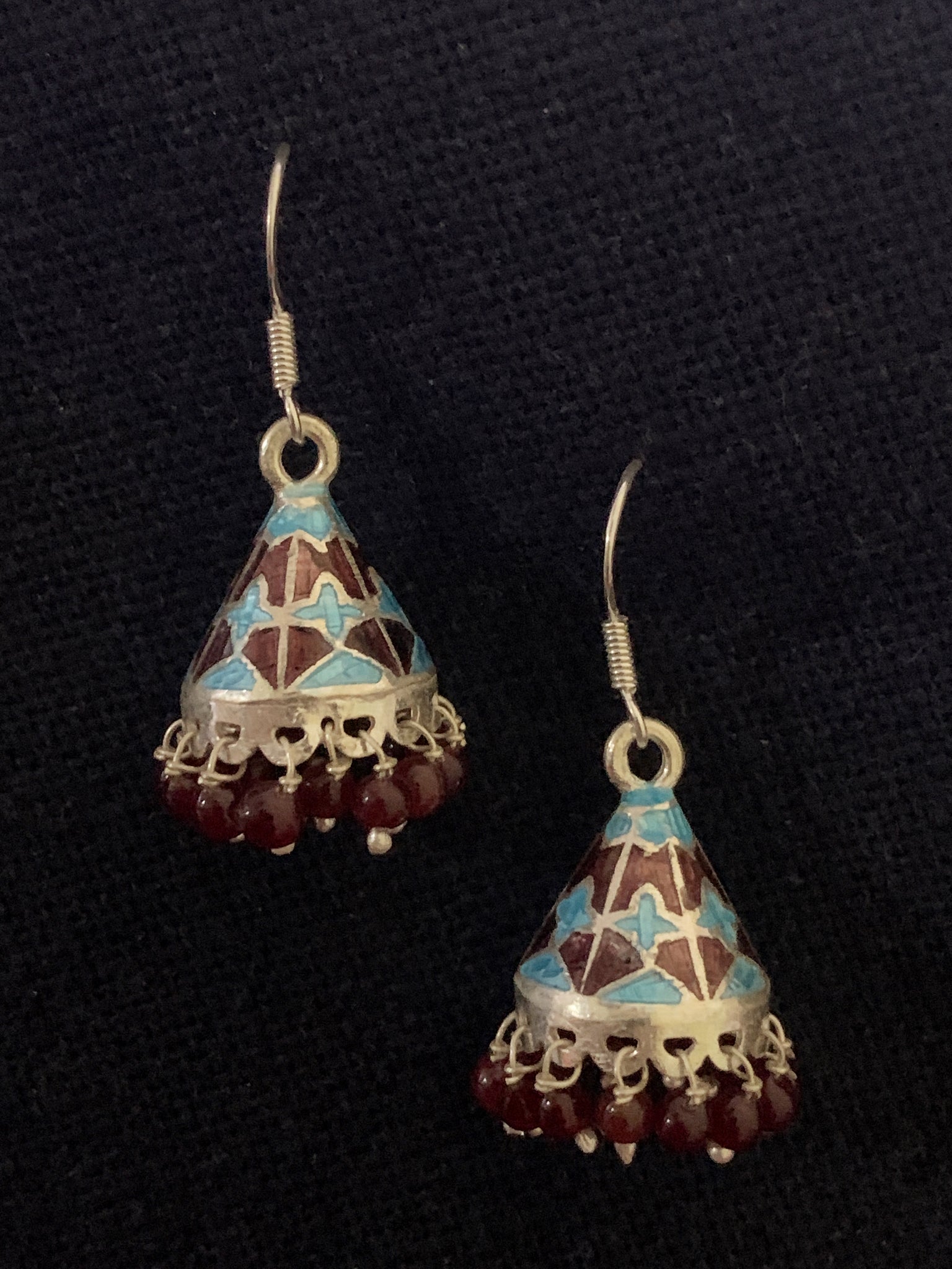 Small Cone Shaped Meenakari Jhumka